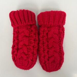 GAP Red Knit Mittens for Kids- kids S/M